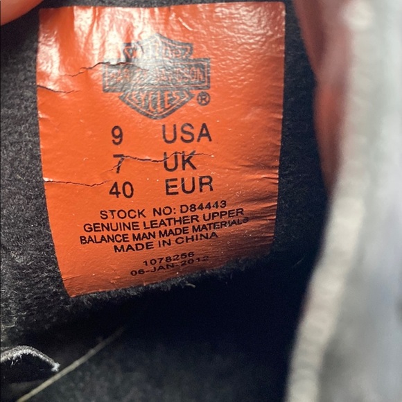 Black Leather Ankle Boots Sz 9 Harley-Davidson Women's Samantha Motorcyle Boot - Picture 5 of 8